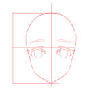 How to draw the head and face – anime-style guideline front view ...