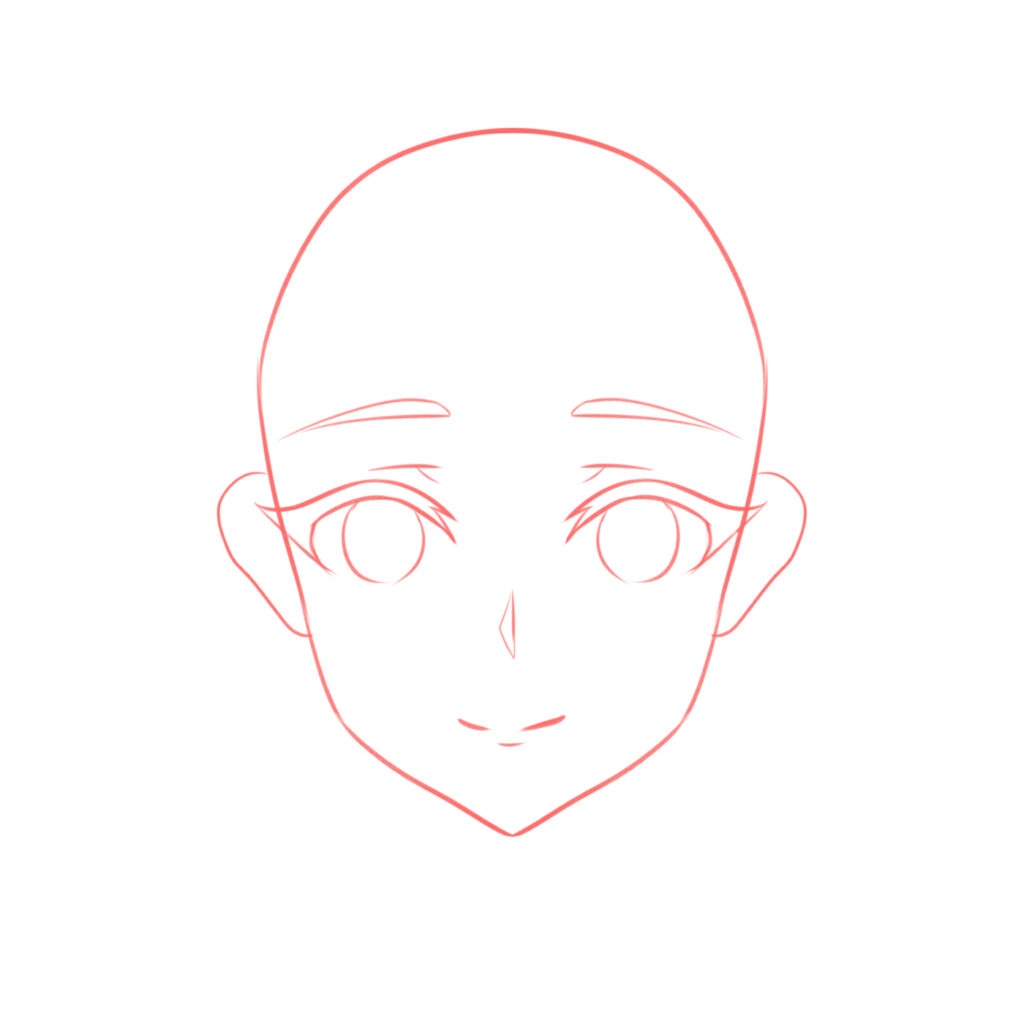 How to draw the head and face – anime-style guideline front view tutorial –  Mary Li Art