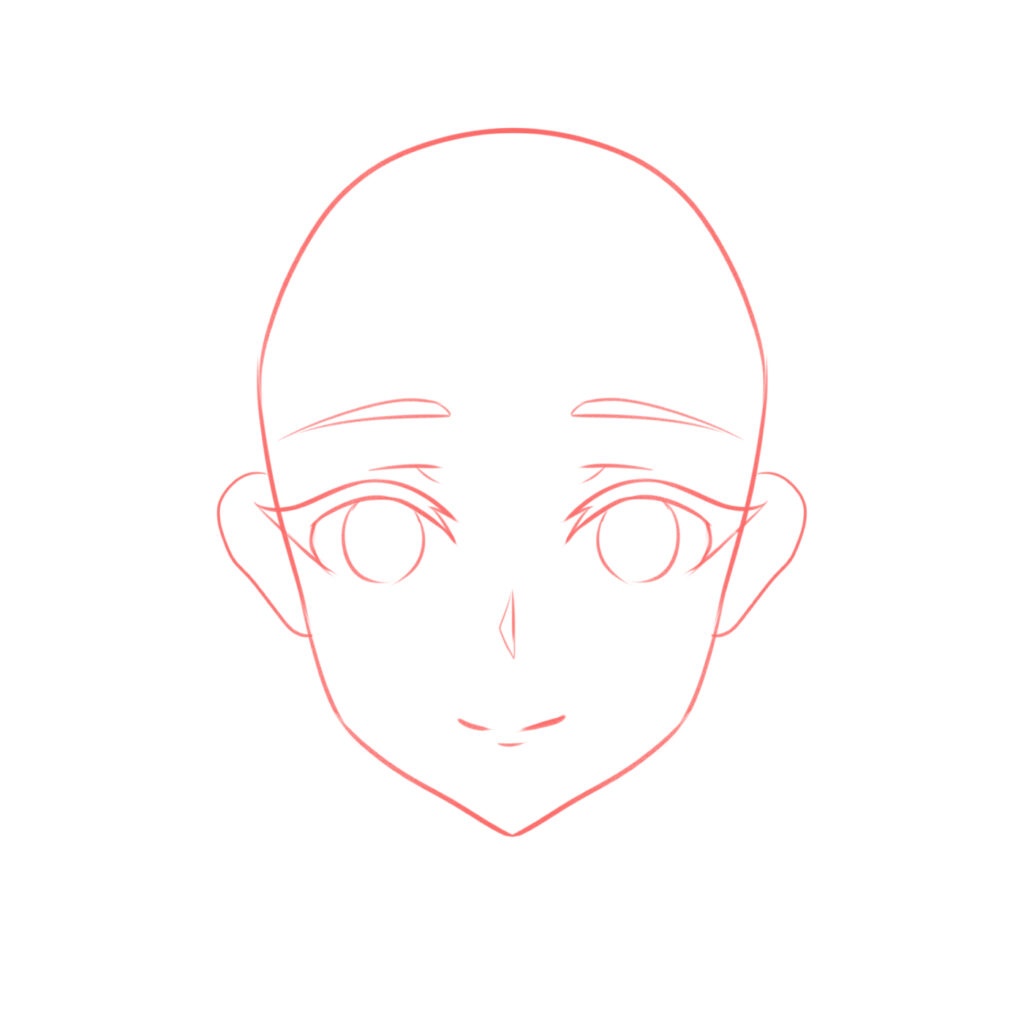 How To Draw Anime Manga Head Top View. Stock Illustration - Illustration of  face, cartoon: 263693909