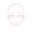 How to draw the head and face – anime-style guideline front view ...