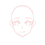 How to draw the head and face – anime-style guideline front view ...