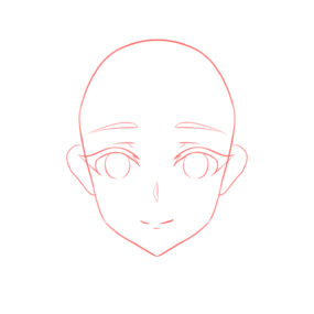 How to draw the head and face – anime-style guideline front view ...