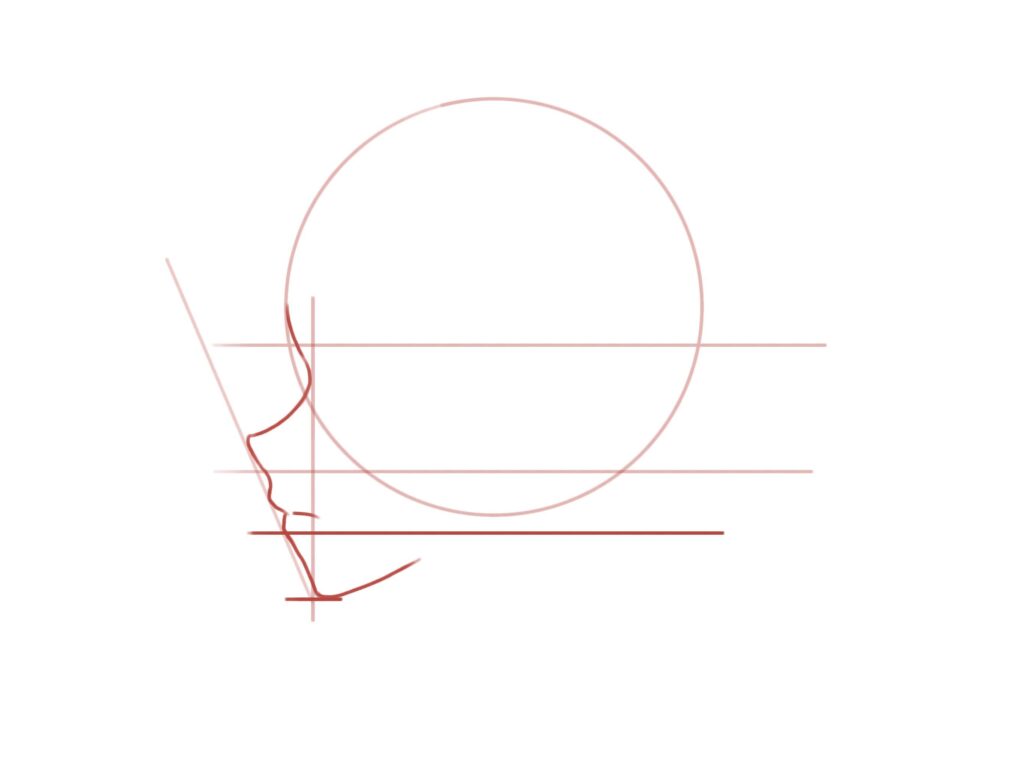 How to Draw the Head and Face – Anime-style Guideline Side View