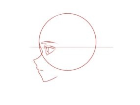 How to Draw the Head and Face – Anime-style Guideline Side View Drawing ...