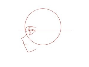 How to Draw the Head and Face – Anime-style Guideline Side View Drawing ...