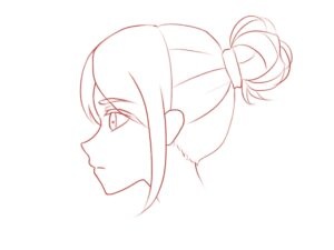 How to Draw the Head and Face – Anime-style Guideline Side View Drawing