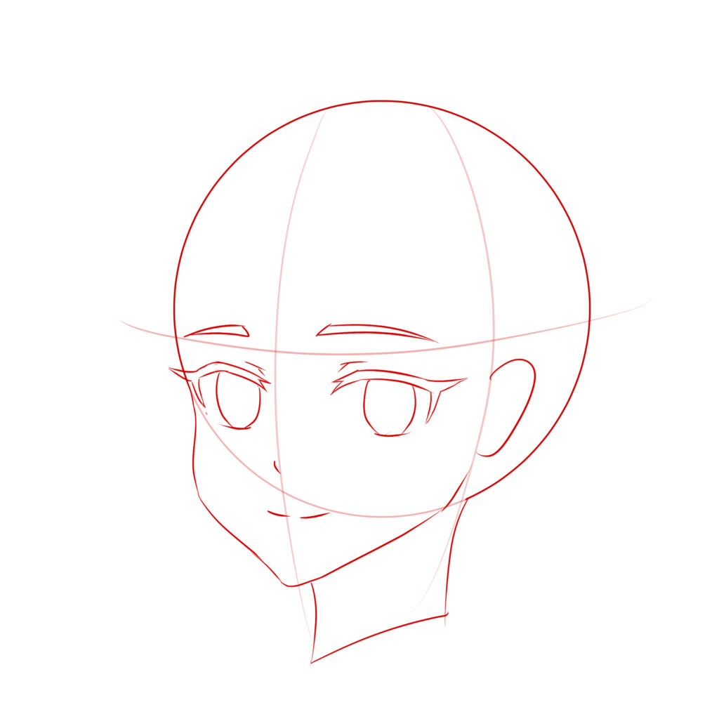 How to Draw the Head and Face – Anime-style Guideline Side View Drawing Tutorial – Mary Li Art