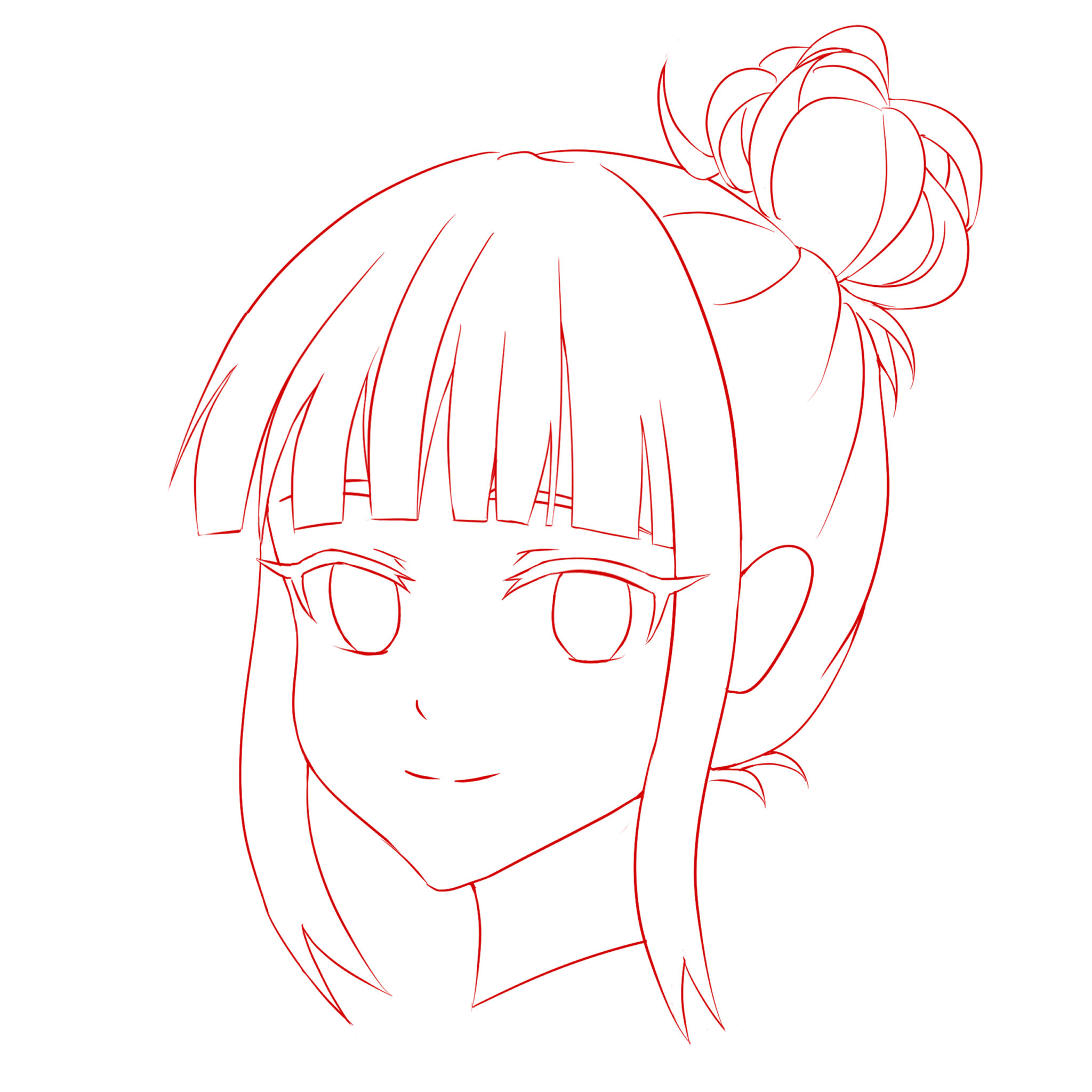 Anime Girl Head Outline at tanjiannablog Blog